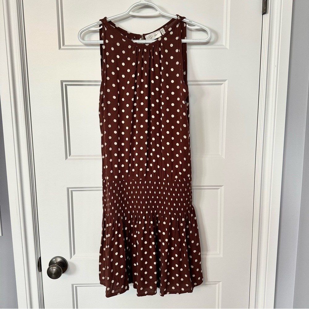 RD Style Brown Polka Dot Dress